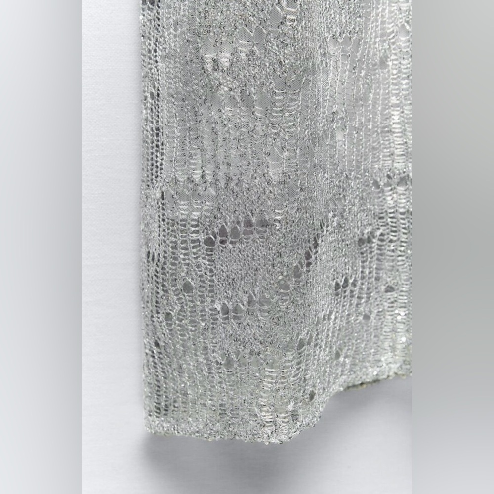 Metallic thread knit slip dress - Picture 6 of 7